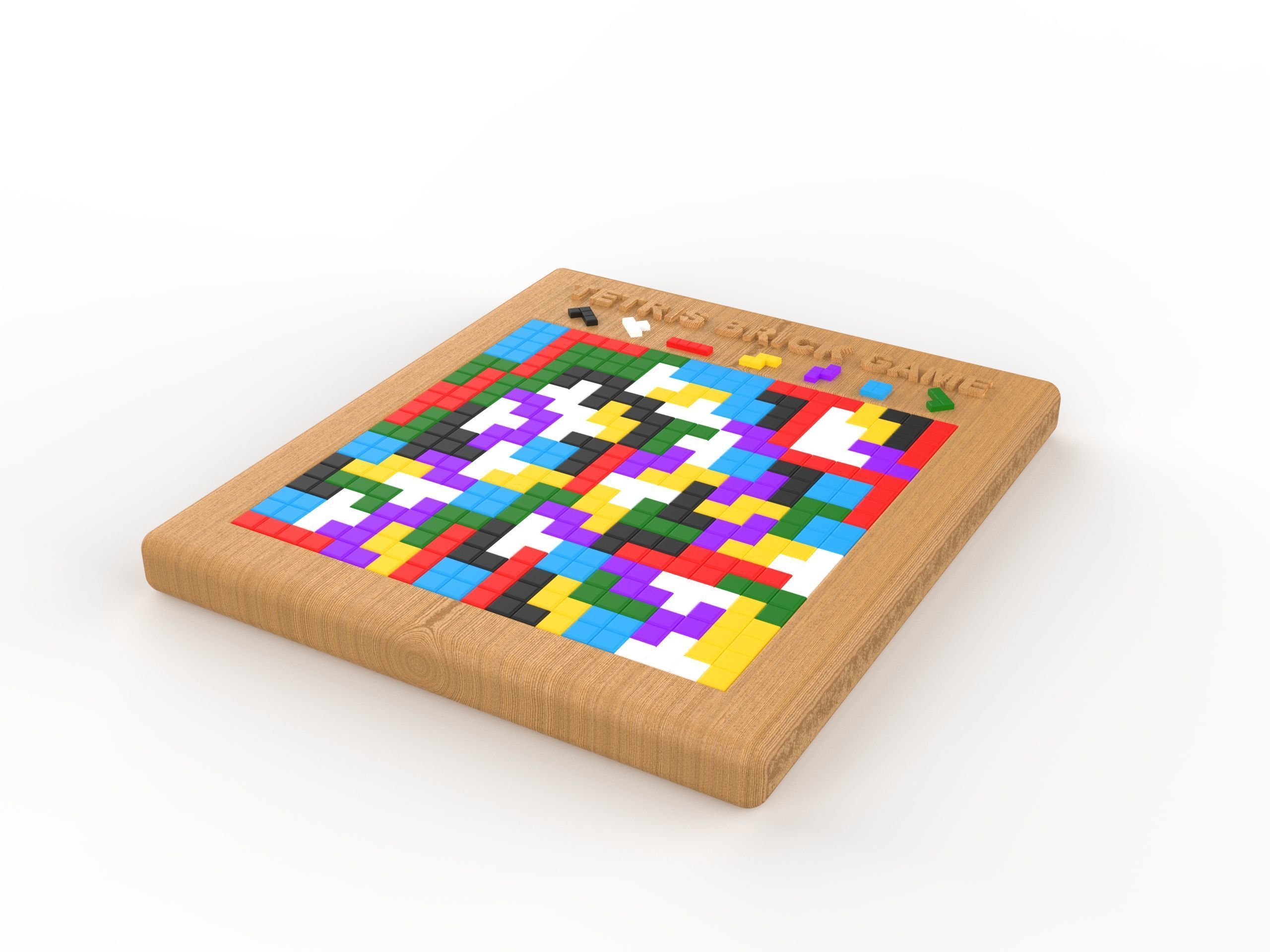 Tetris Brick Puzzle 3D print model_9