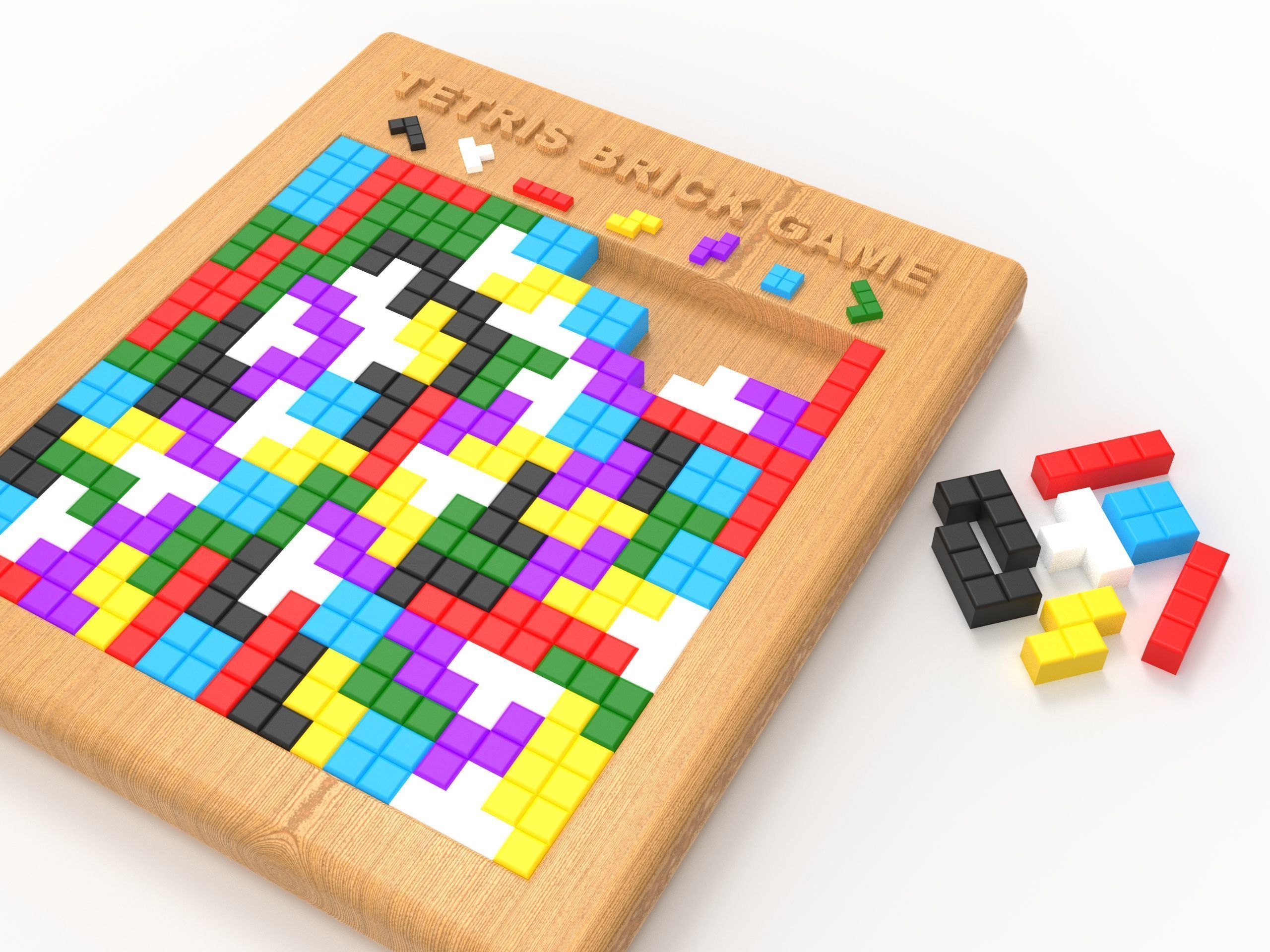 Tetris Brick Puzzle 3D print model_1