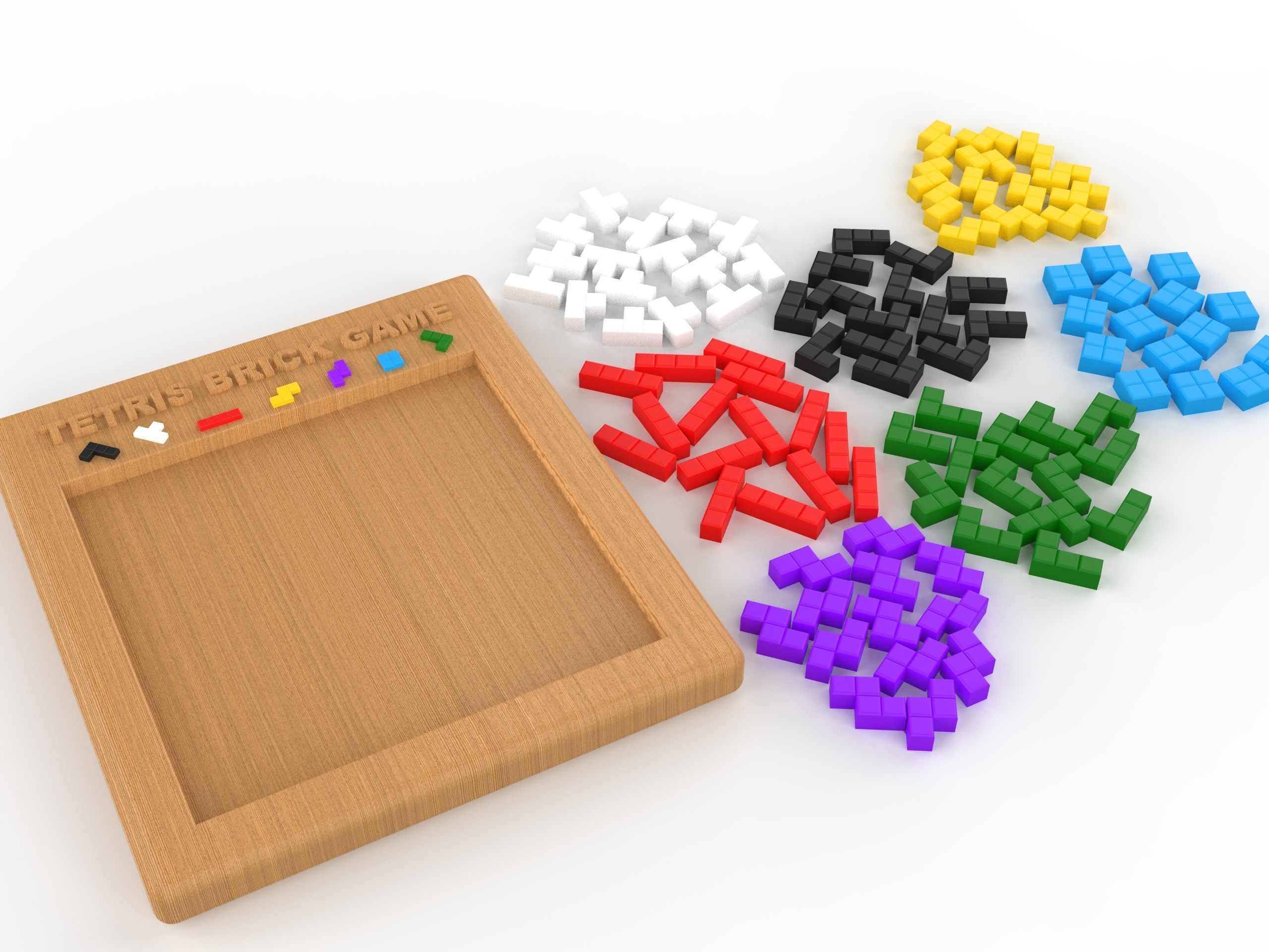 Tetris Brick Puzzle 3D print model_4