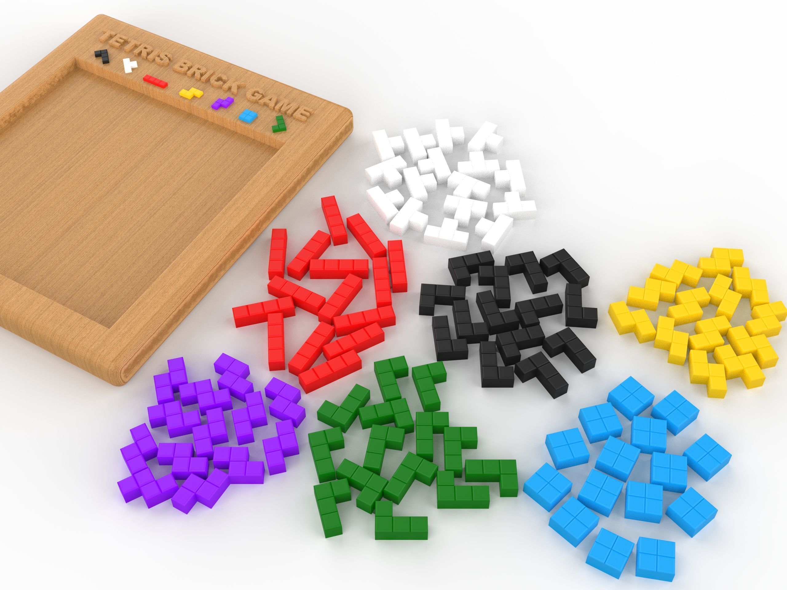 Tetris Brick Puzzle 3D print model_5