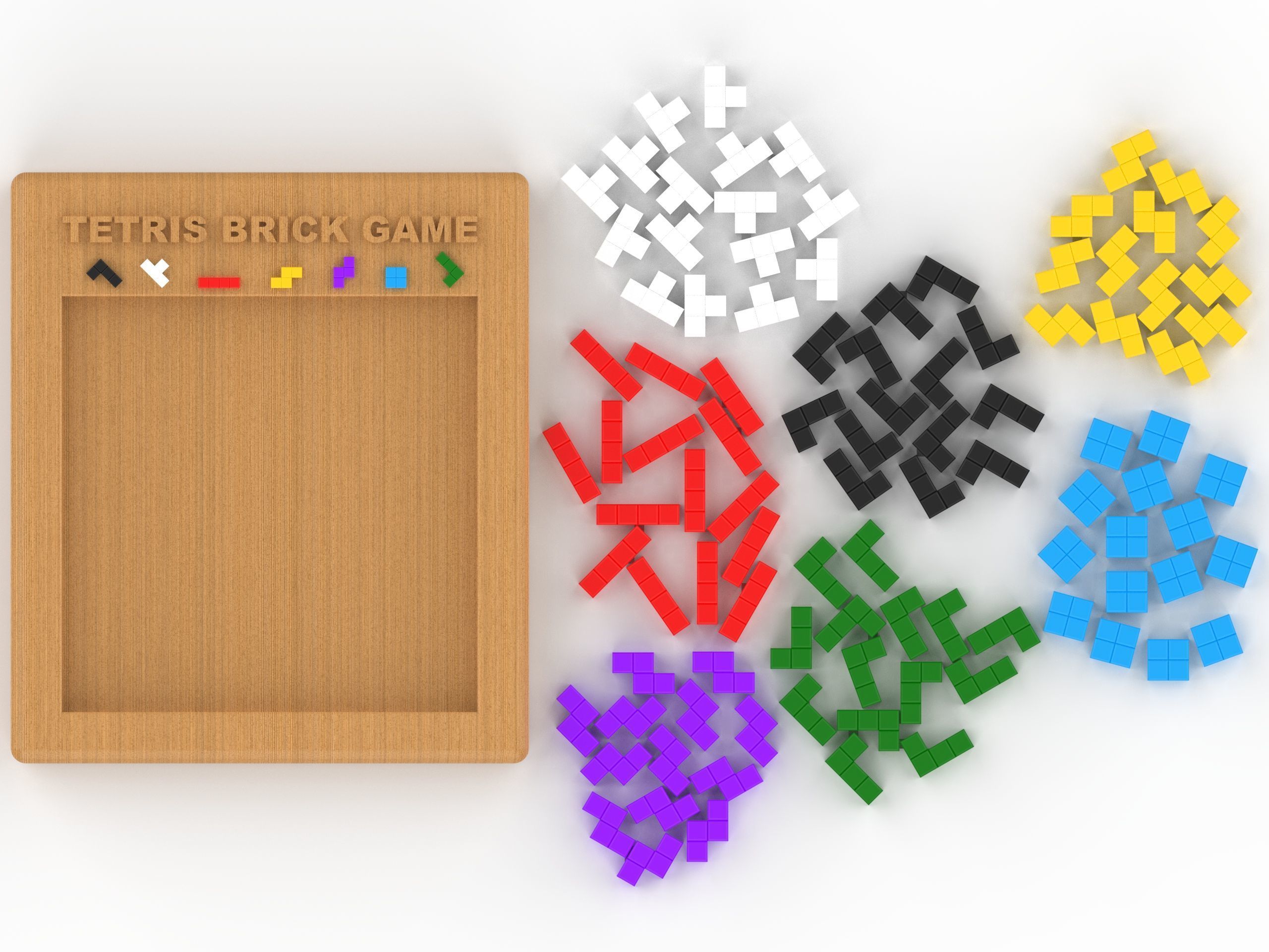 Tetris Brick Puzzle 3D print model_7