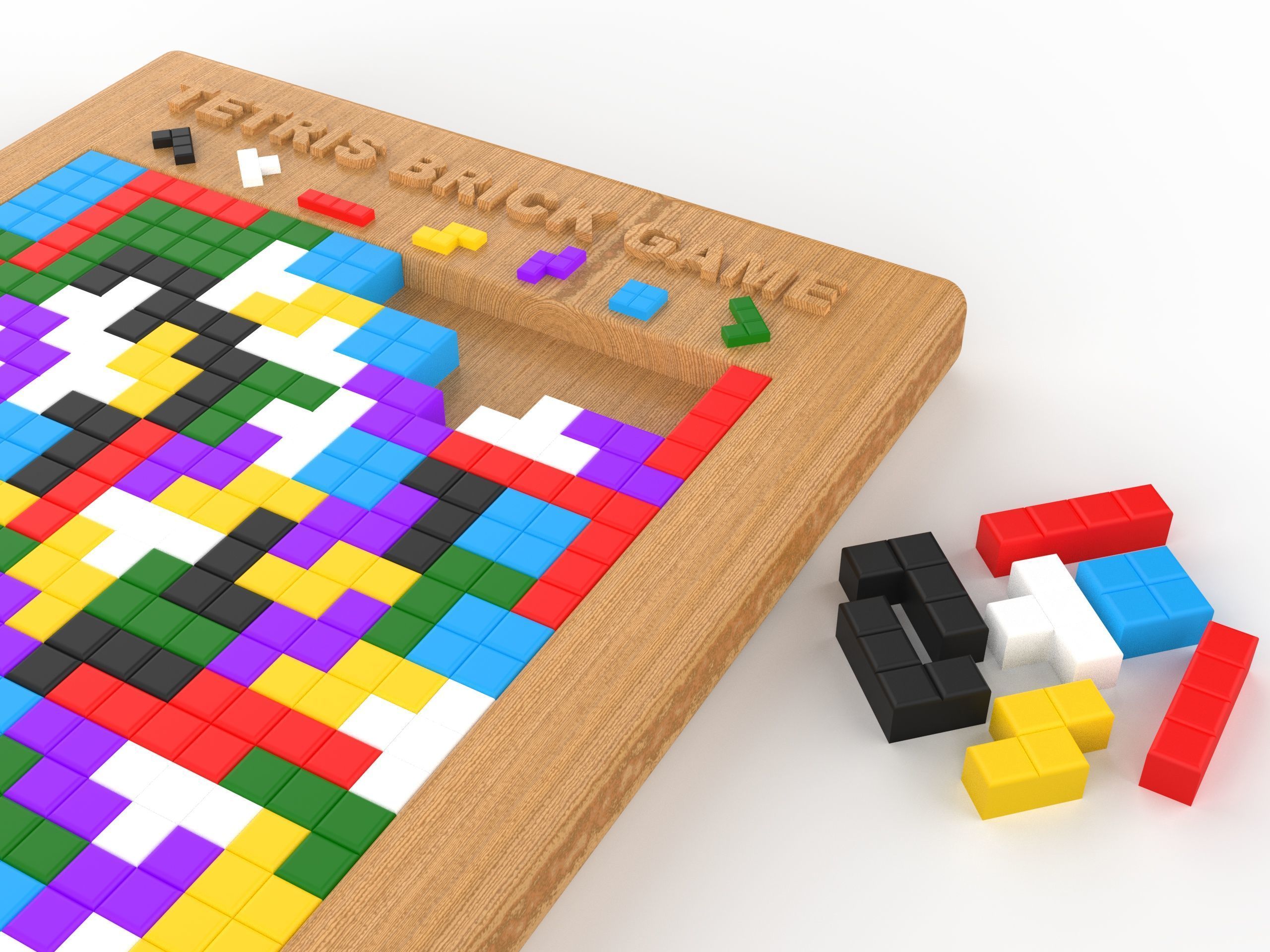 Tetris Brick Puzzle 3D print model_2