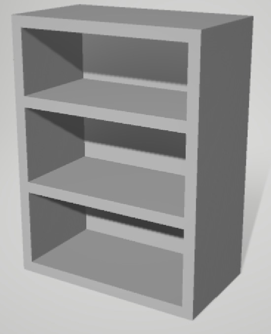 Bookshelf Model 3D print model_1