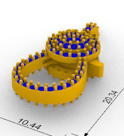 pave spring lock lobster clasp 3D print model_11