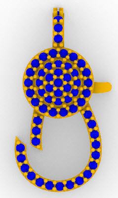 pave spring lock lobster clasp 3D print model_8