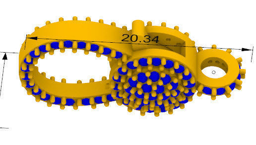 pave spring lock lobster clasp 3D print model_10