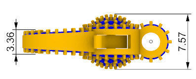 pave spring lock lobster clasp 3D print model_6