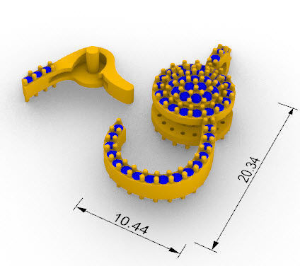 pave spring lock lobster clasp 3D print model_9