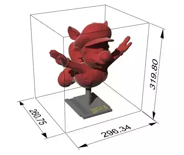 SUPER MARIO RACCOON giant model 3D print model