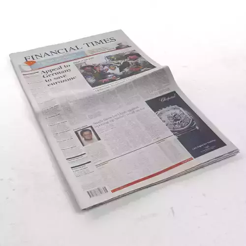 Financial Times 3D Model - Iconic Newspaper  3D model