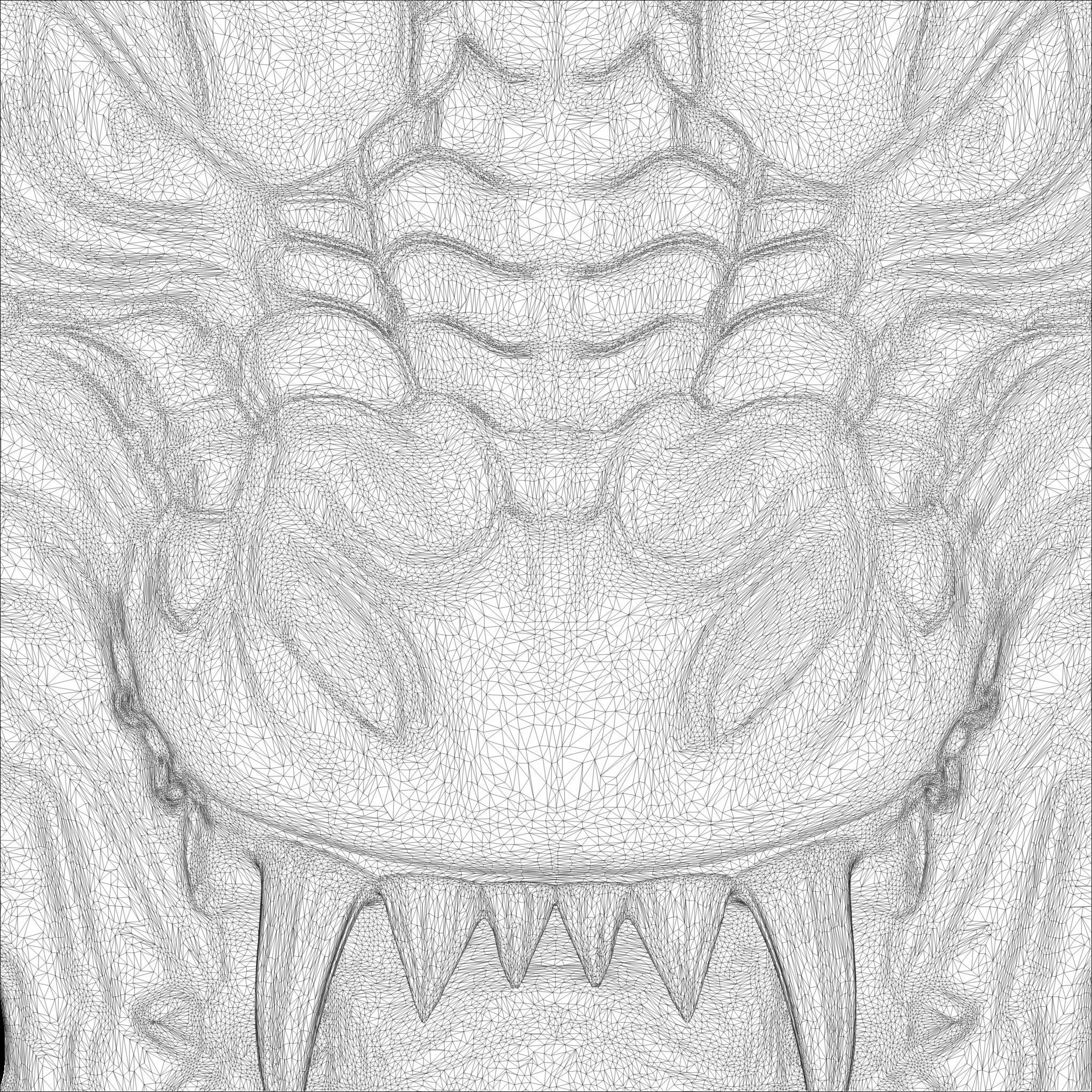 Dragon Head Relief No1 STL file for 3d Printing or CNC 3D print model_12