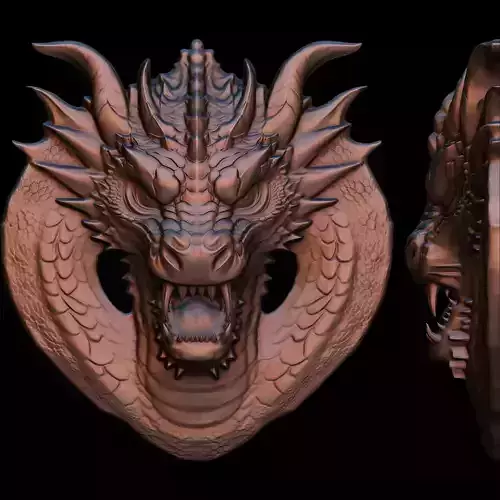 Dragon Head Relief No1 STL file for 3d Printing or CNC