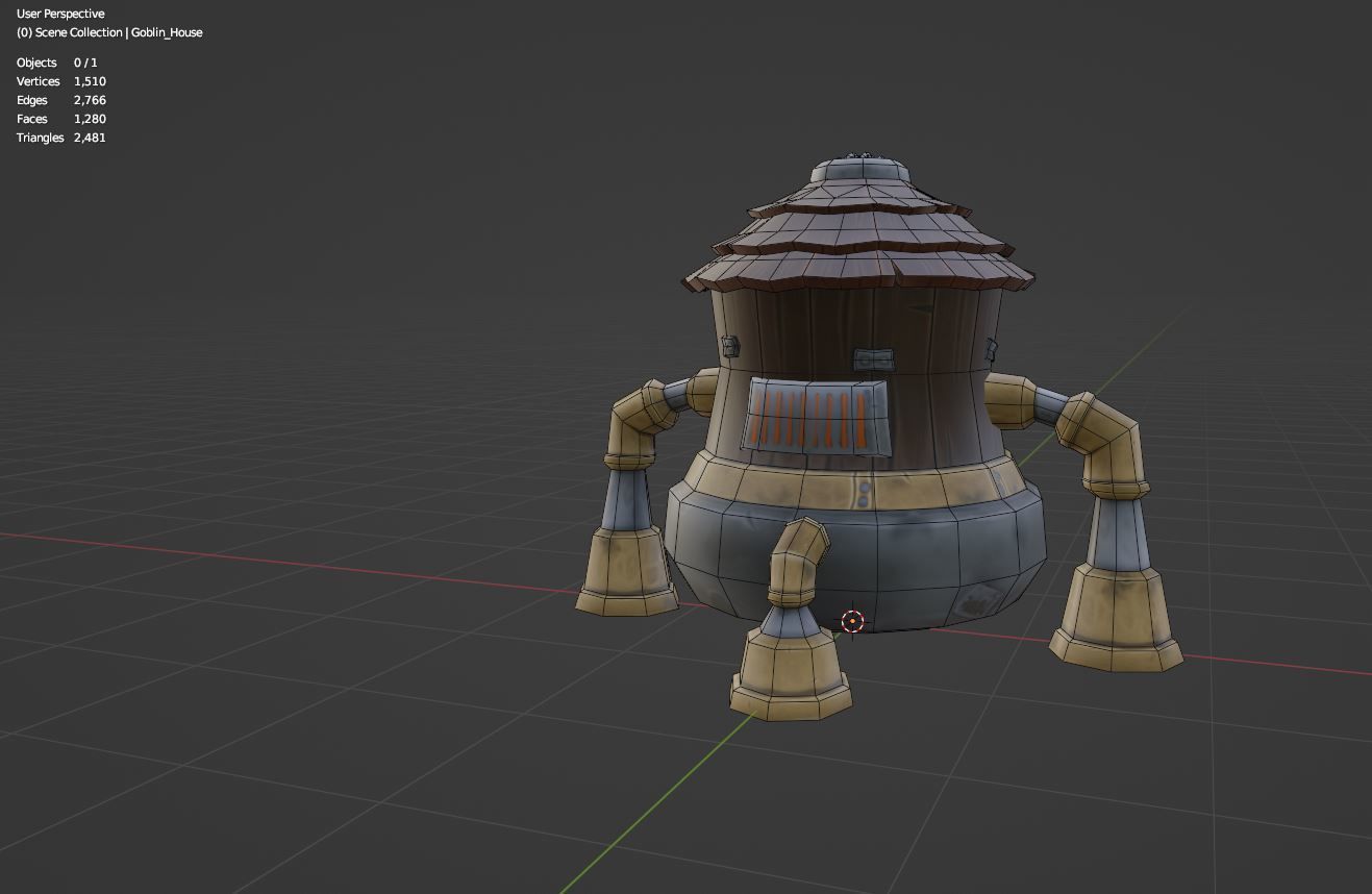 Stylized Goblin House Low-poly 3D model_5