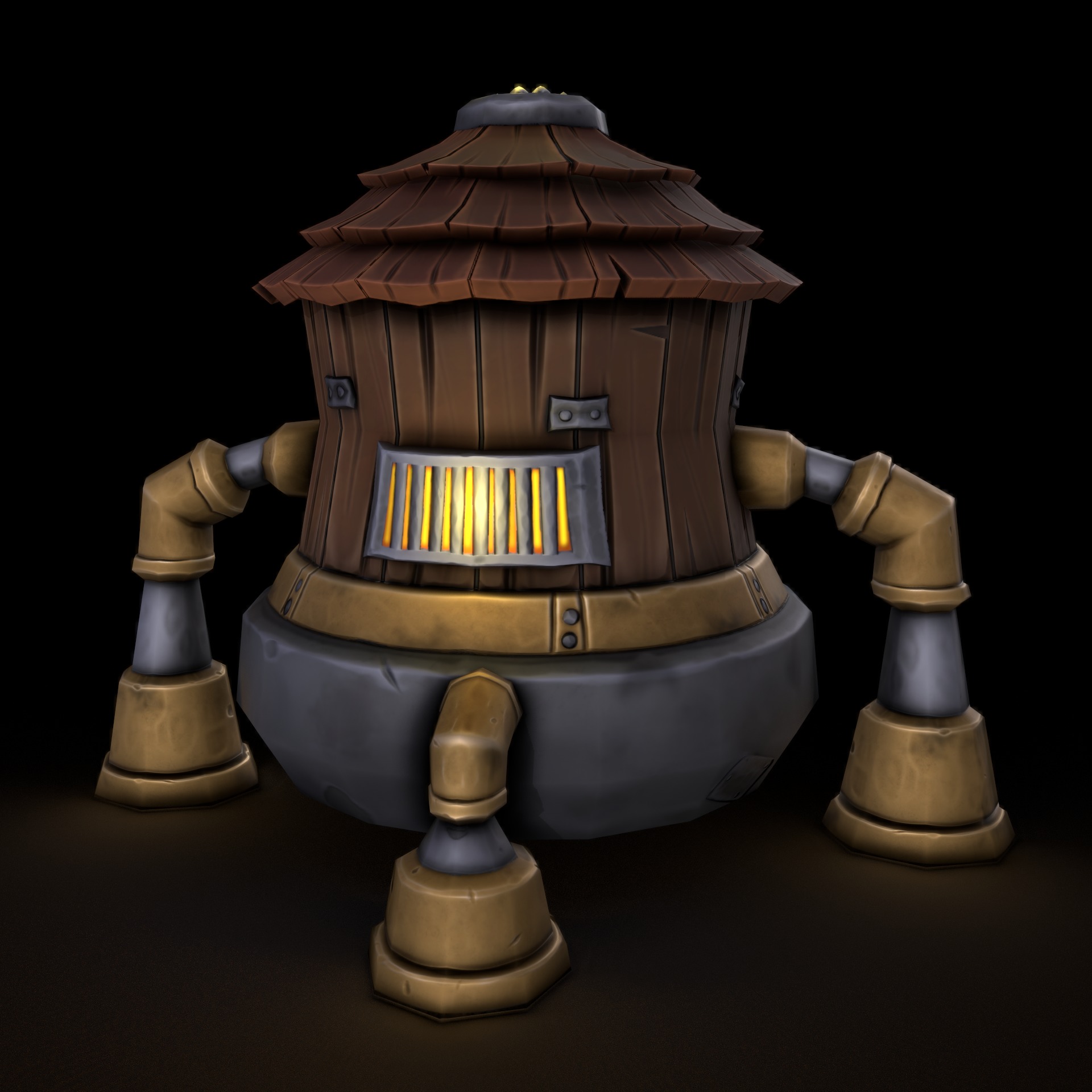Stylized Goblin House Low-poly 3D model_1