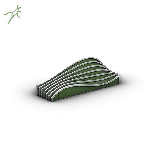 Grasshopper  EX  35  Project  Extrude curve Free 3D model