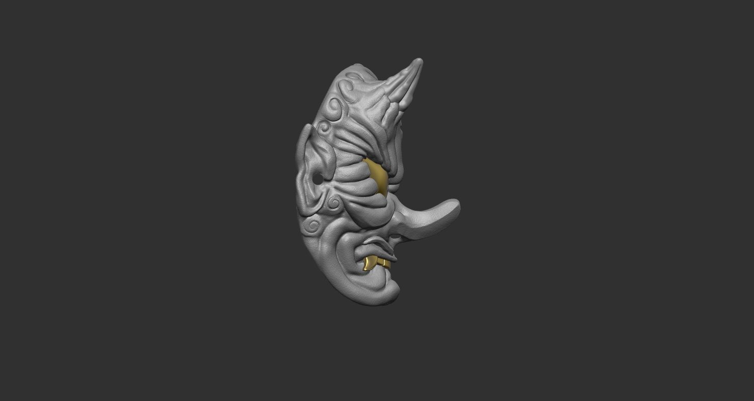 TENGU MASK YOKAI JAPANESE 3D print model_9