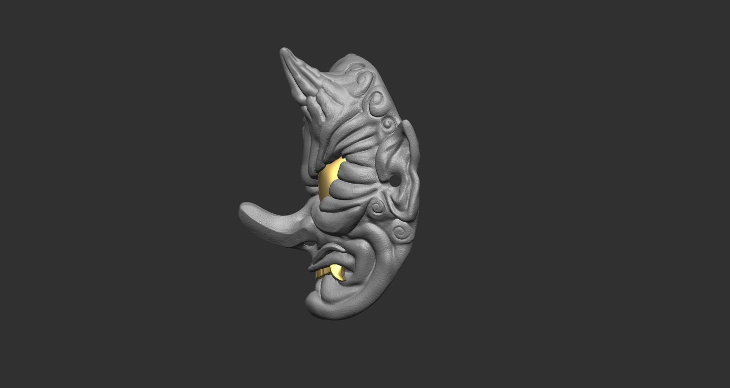 TENGU MASK YOKAI JAPANESE 3D print model_11