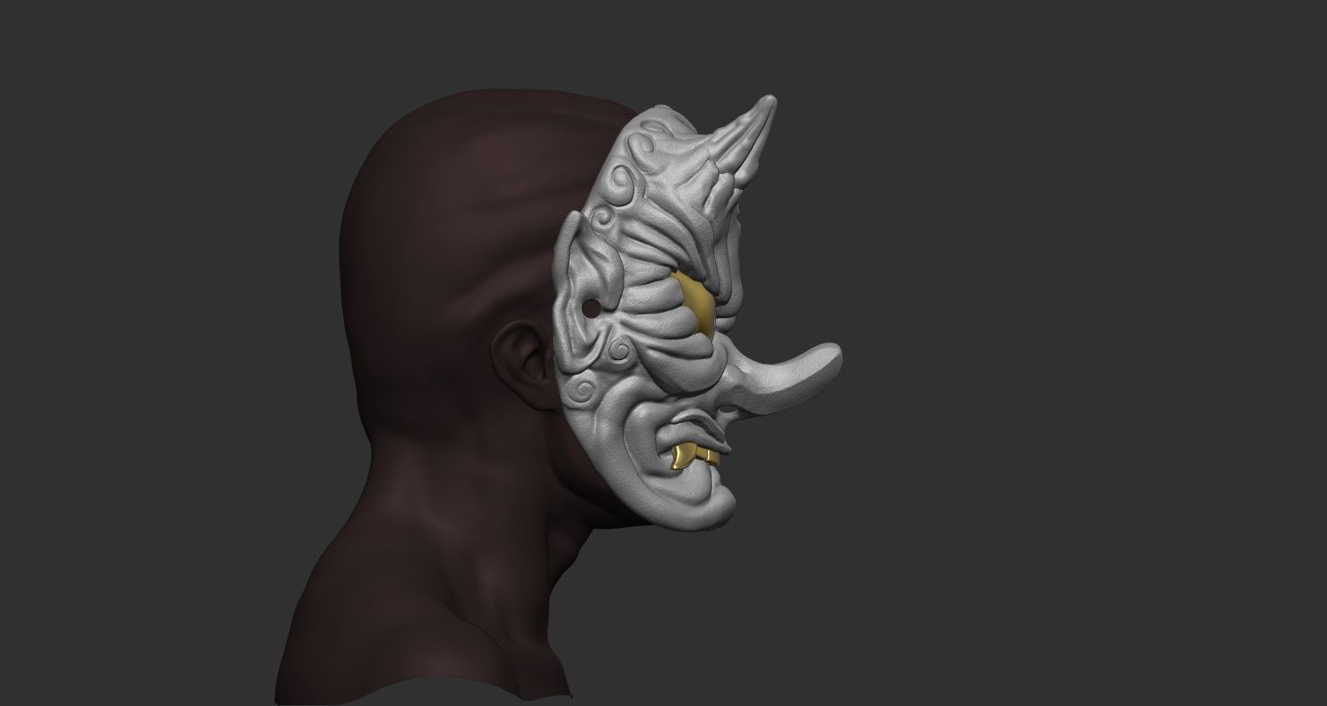TENGU MASK YOKAI JAPANESE 3D print model_6