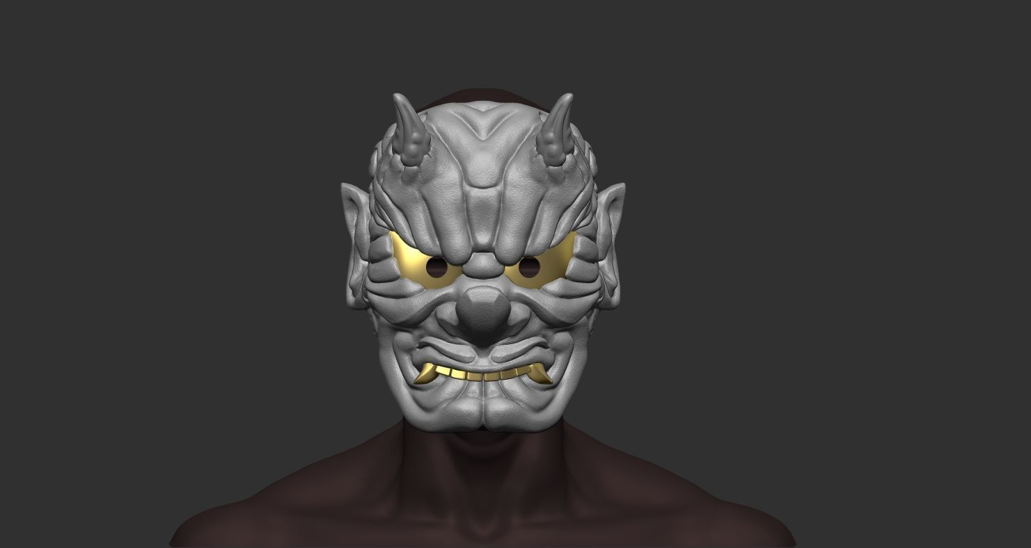 TENGU MASK YOKAI JAPANESE 3D print model_5