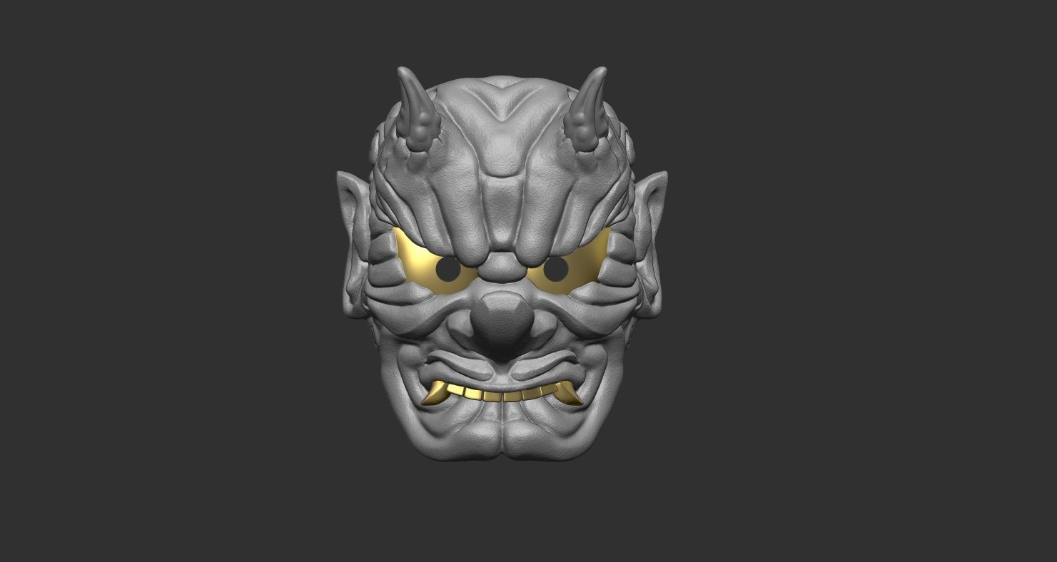 TENGU MASK YOKAI JAPANESE 3D print model_10