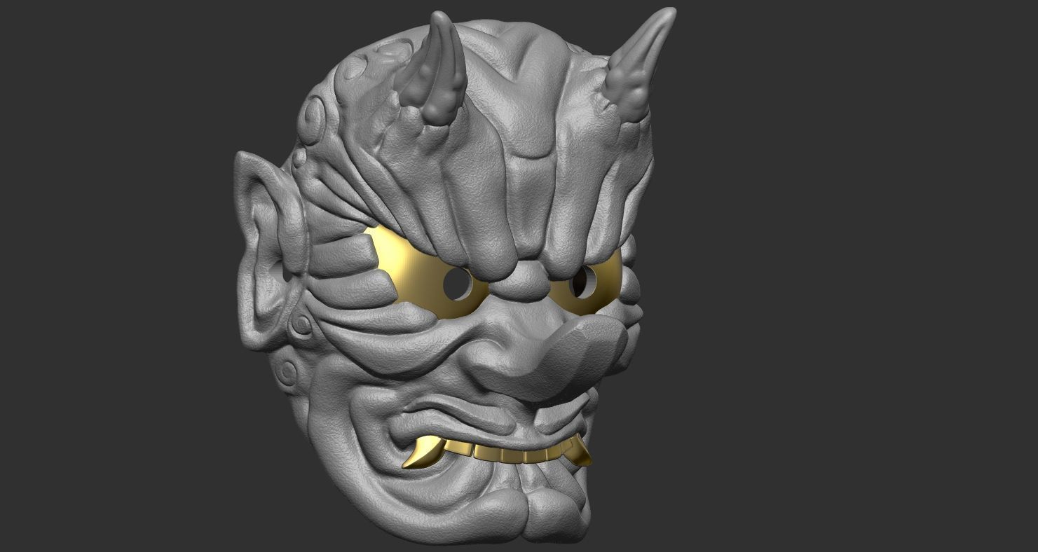 TENGU MASK YOKAI JAPANESE 3D print model_12