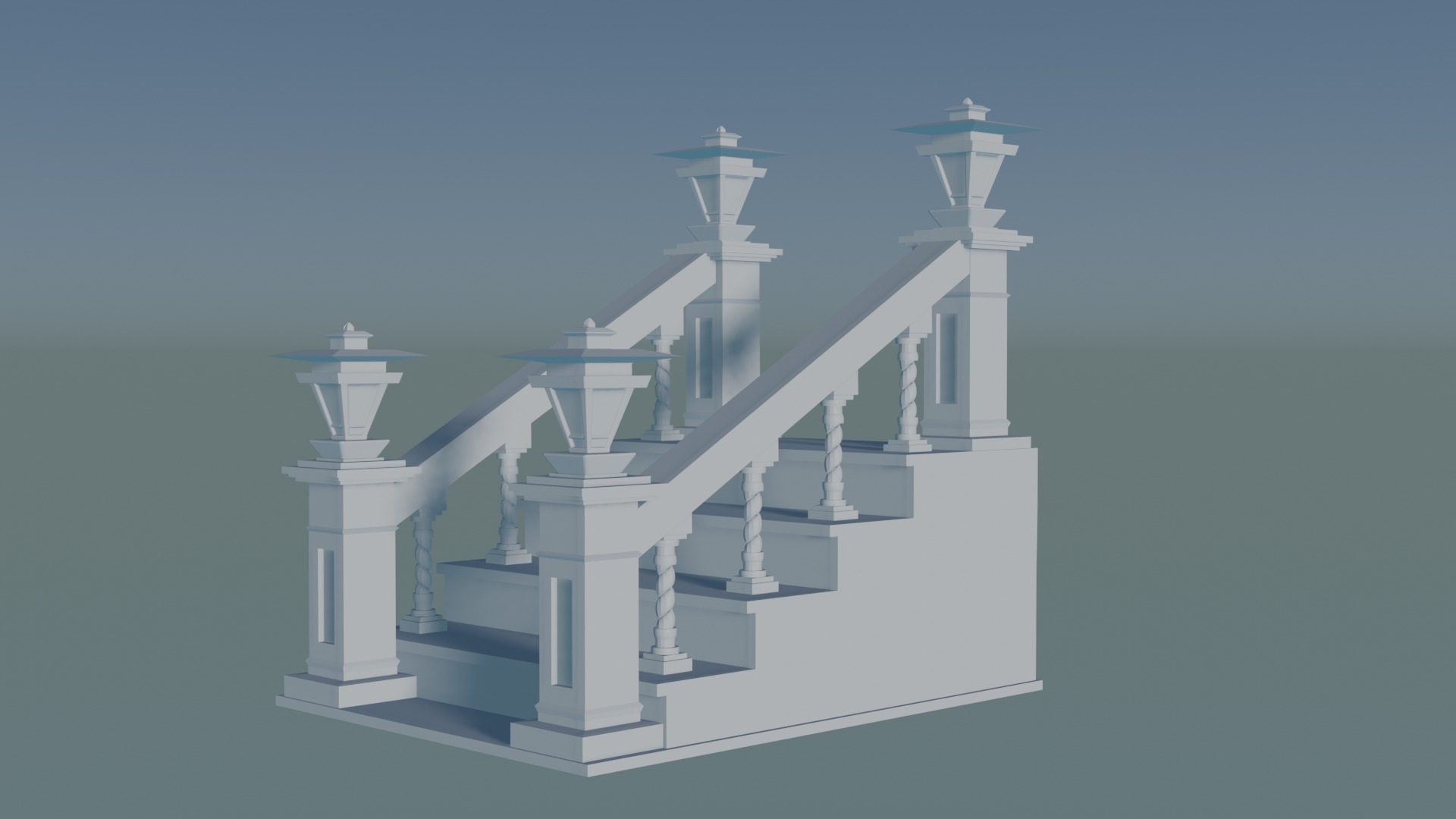 staircase 3D print model_3