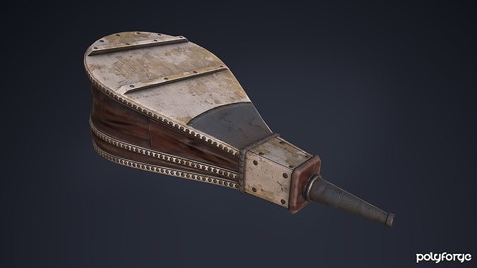 Old Hand Bellows - Fire Tools Vintage - Game Ready Prop  3D model