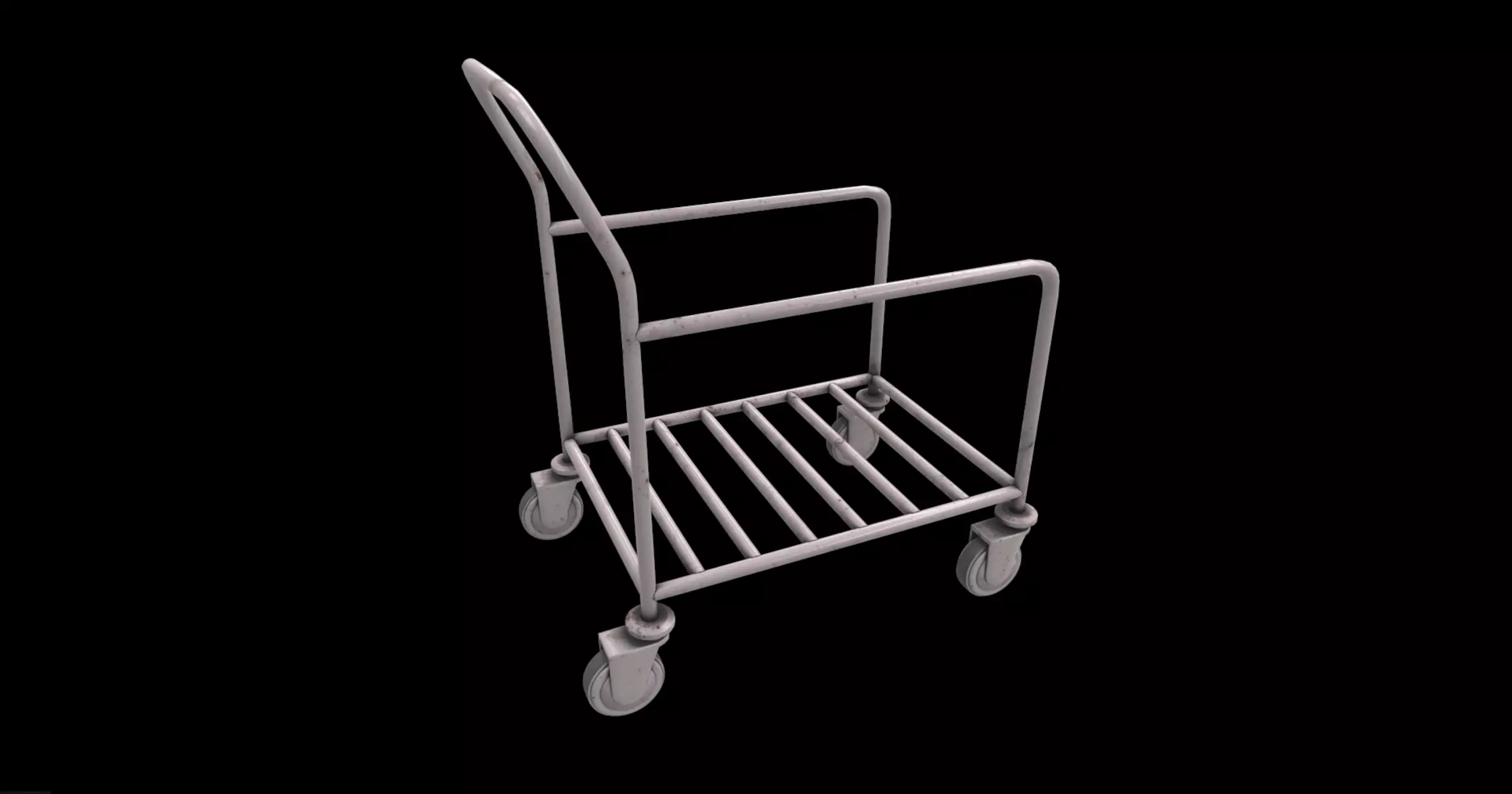 medical trash cart 3D model