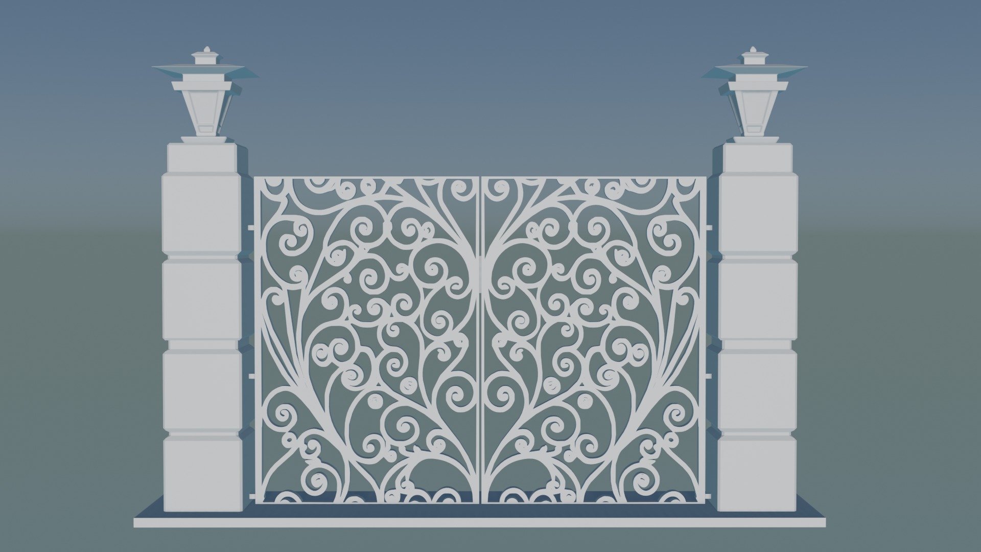 Gateway Exterior Gate 3D print model_3