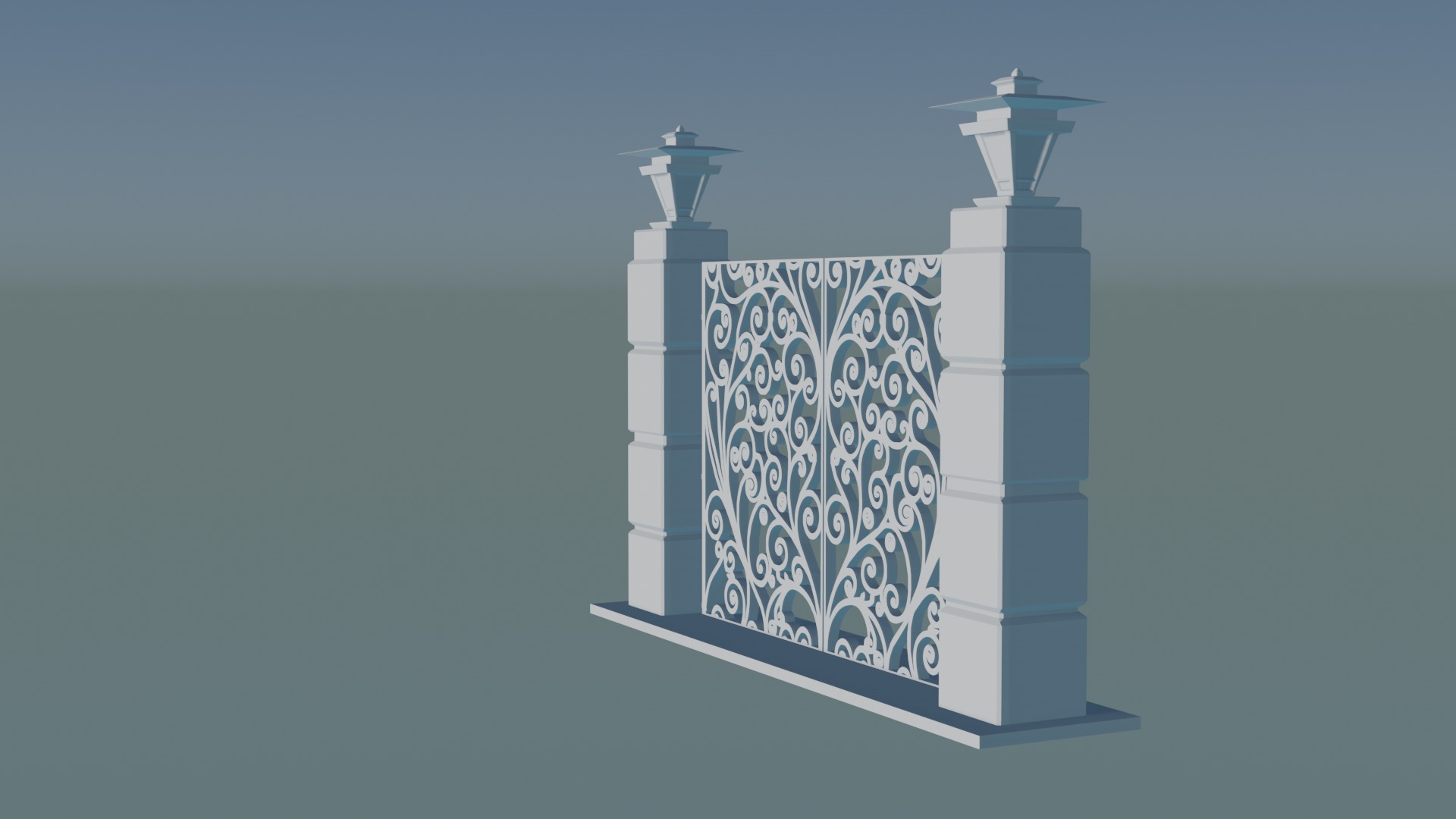 Gateway Exterior Gate 3D print model_1