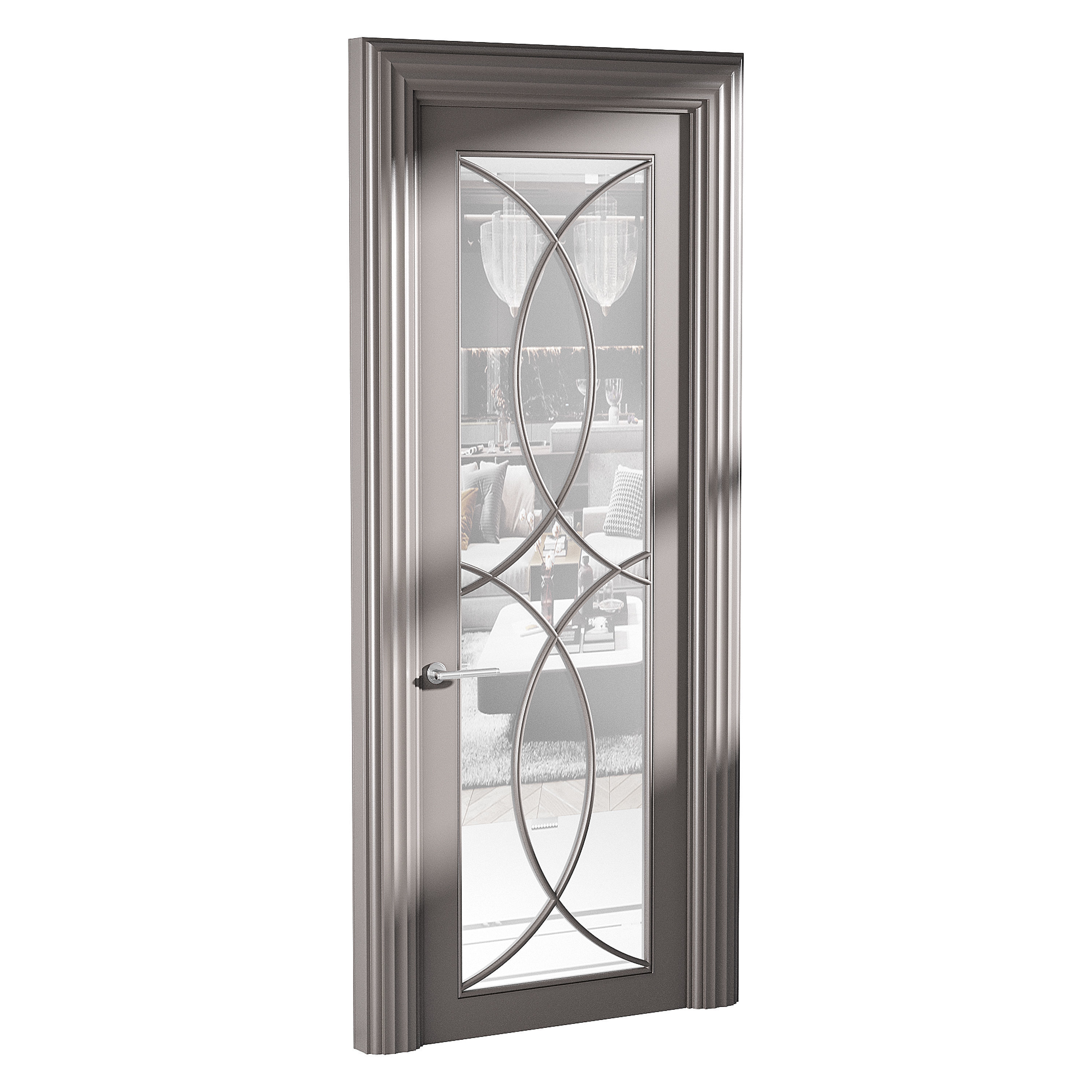 Modern entrance door 47 3D model_6