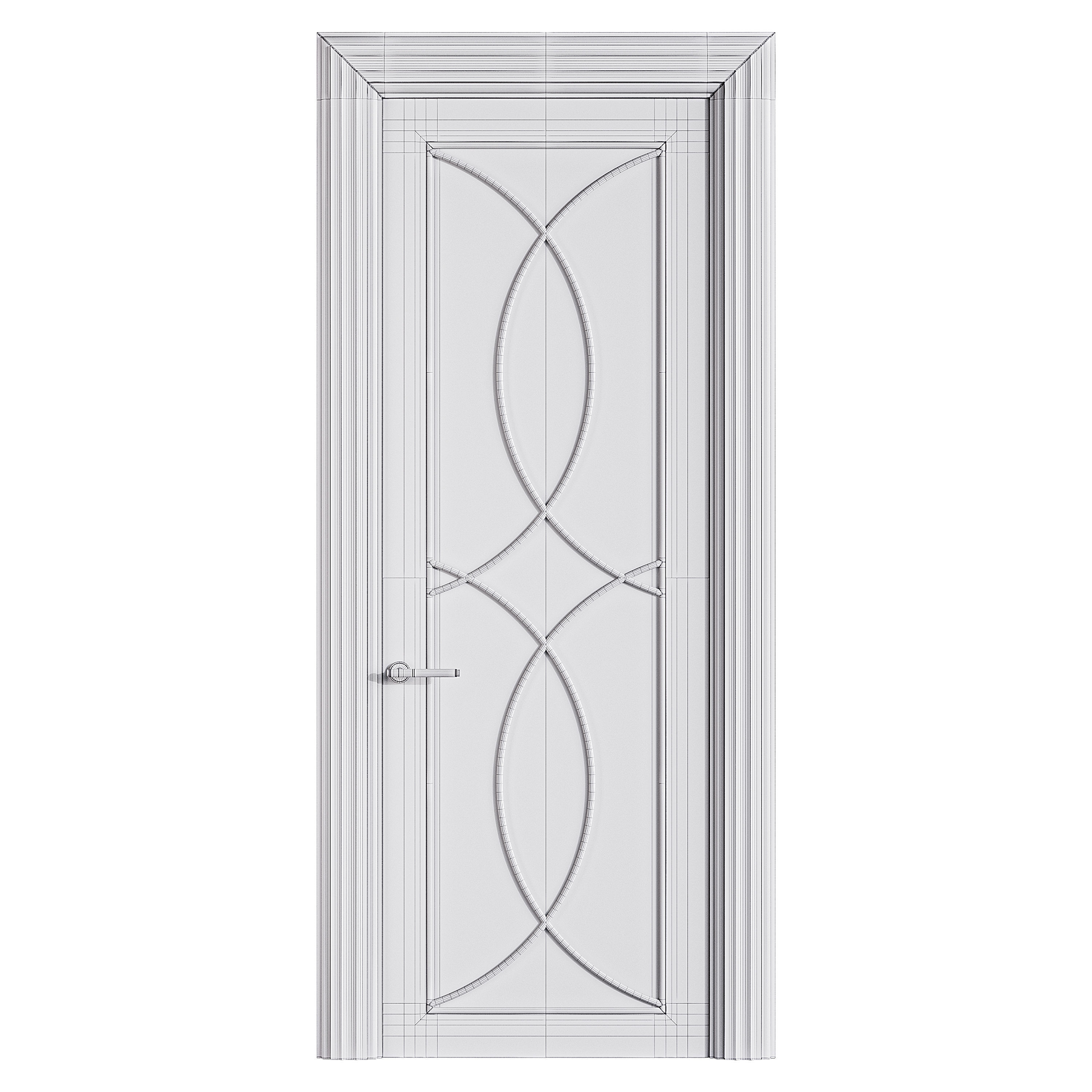 Modern entrance door 47 3D model_13