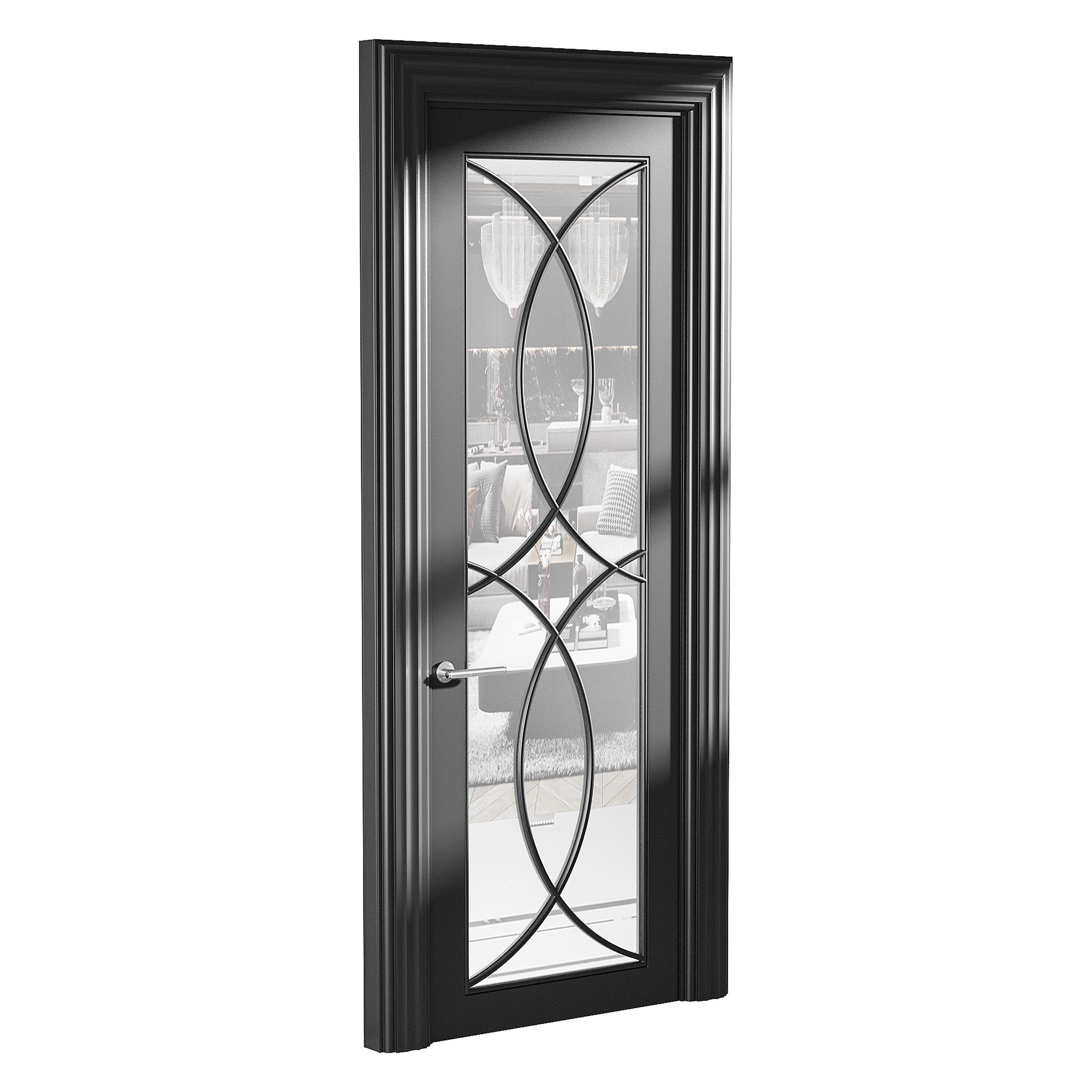 Modern entrance door 47 3D model_2