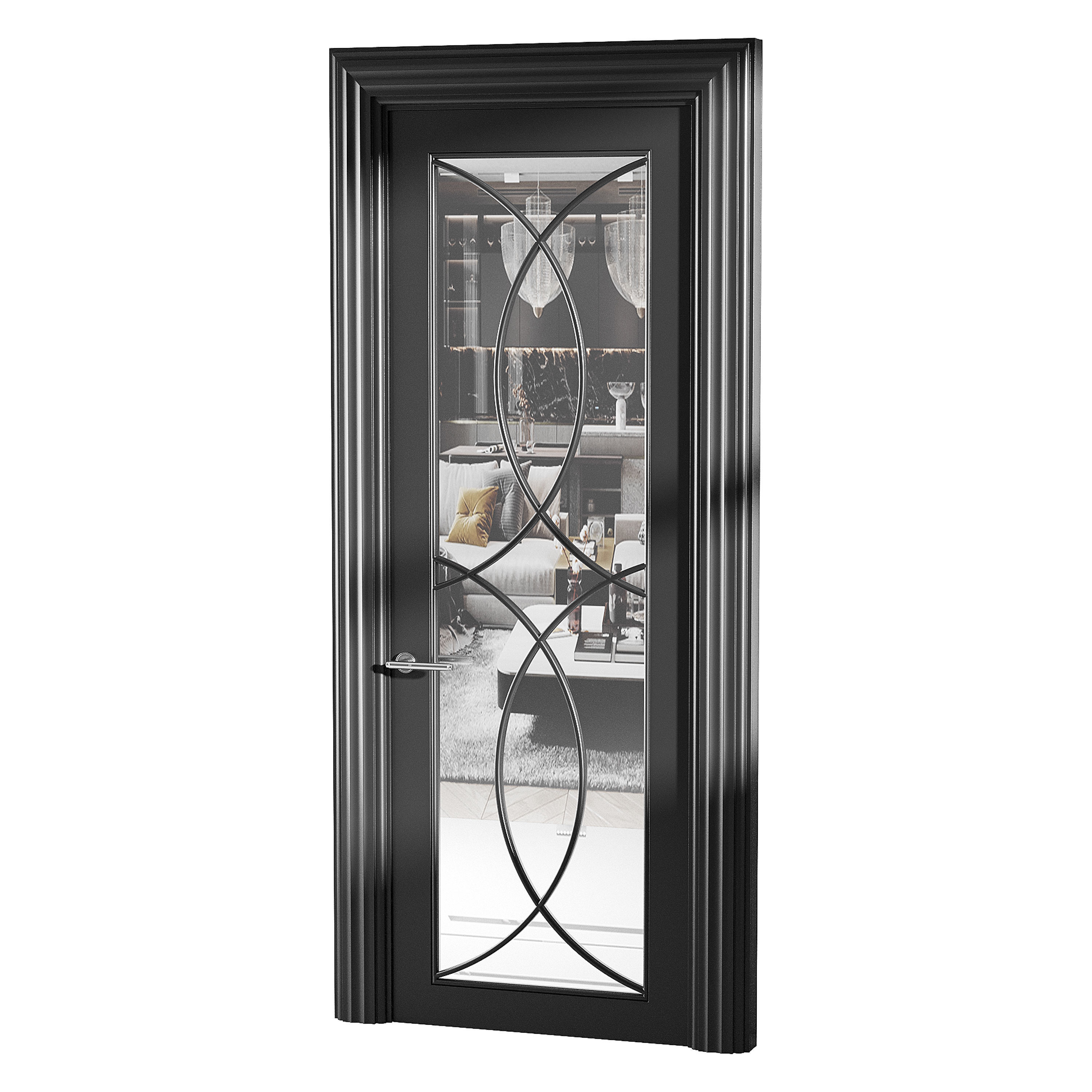 Modern entrance door 47 3D model_10