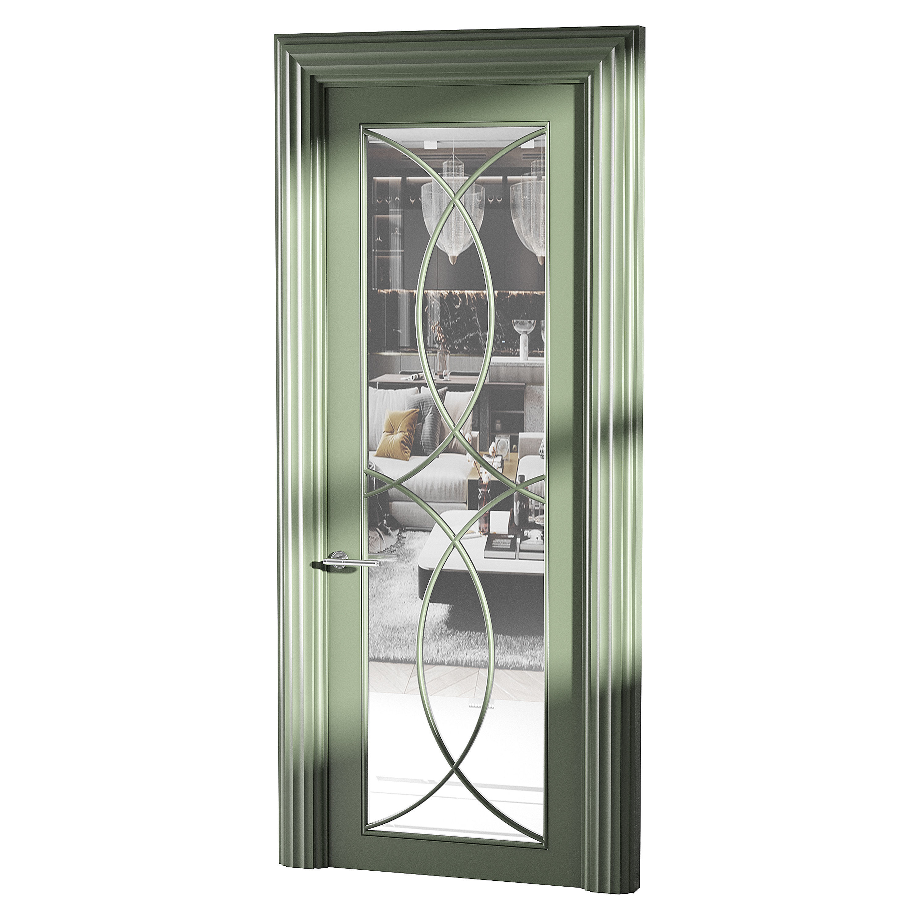 Modern entrance door 47 3D model_8