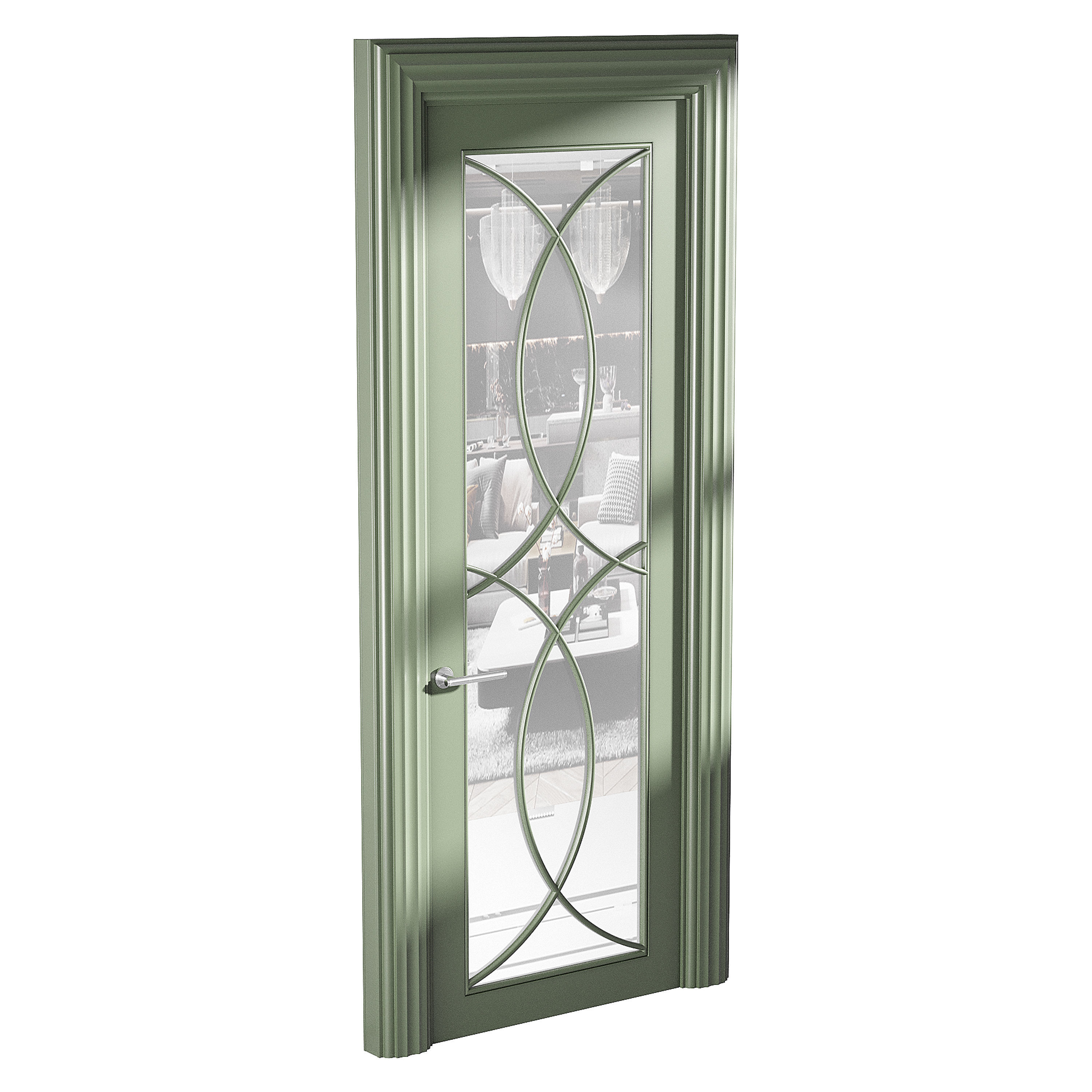 Modern entrance door 47 3D model_9