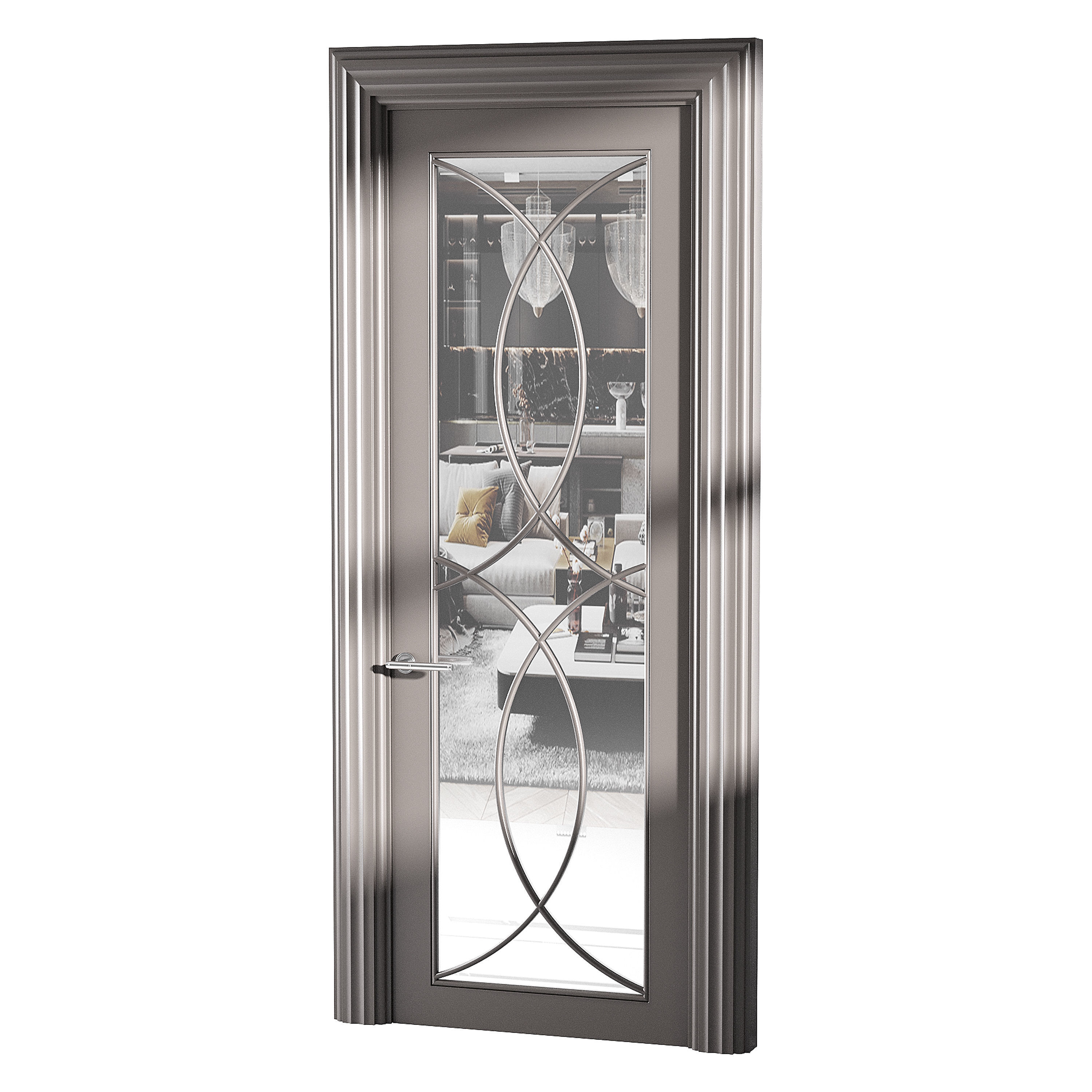 Modern entrance door 47 3D model_7