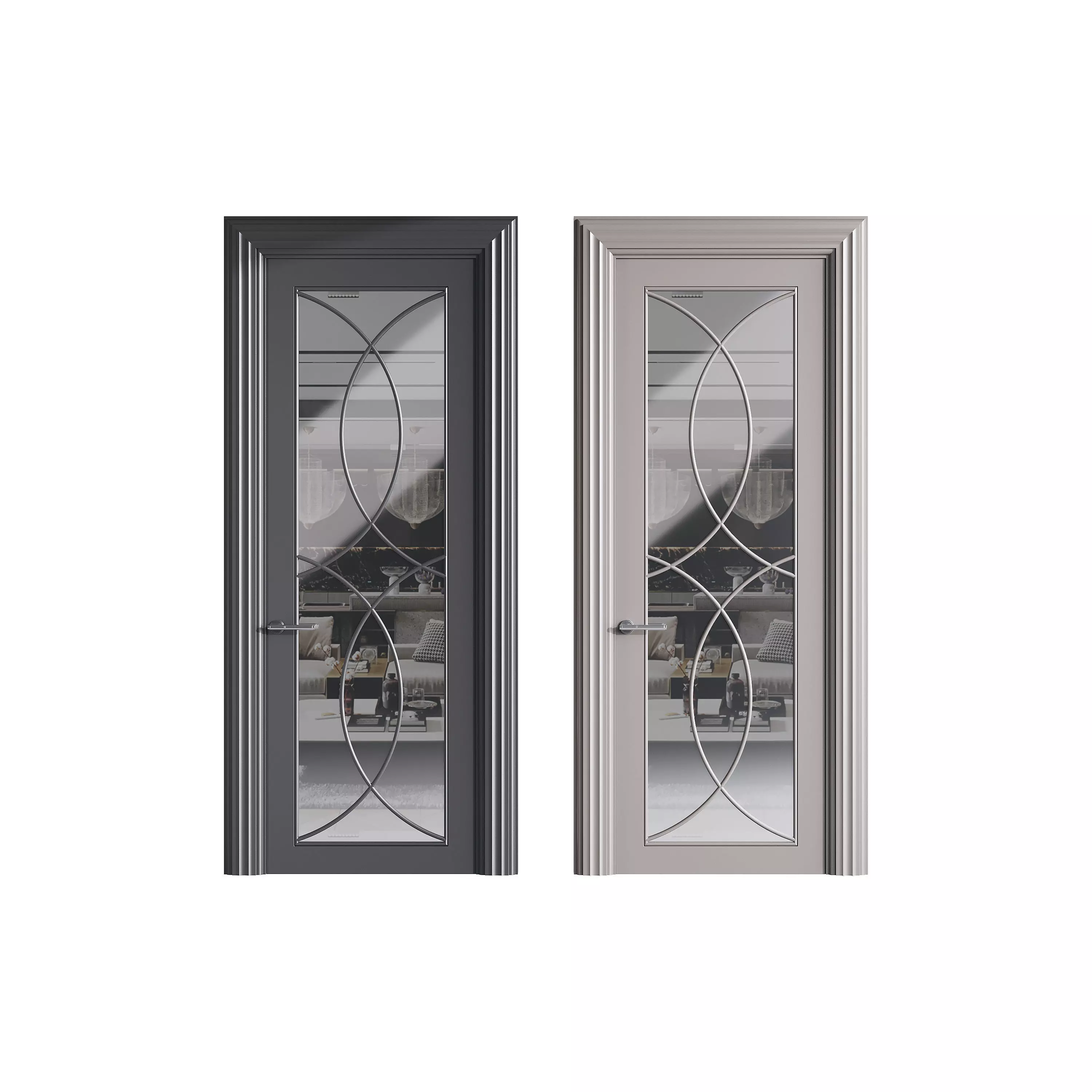 Modern entrance door 47 3D model_0