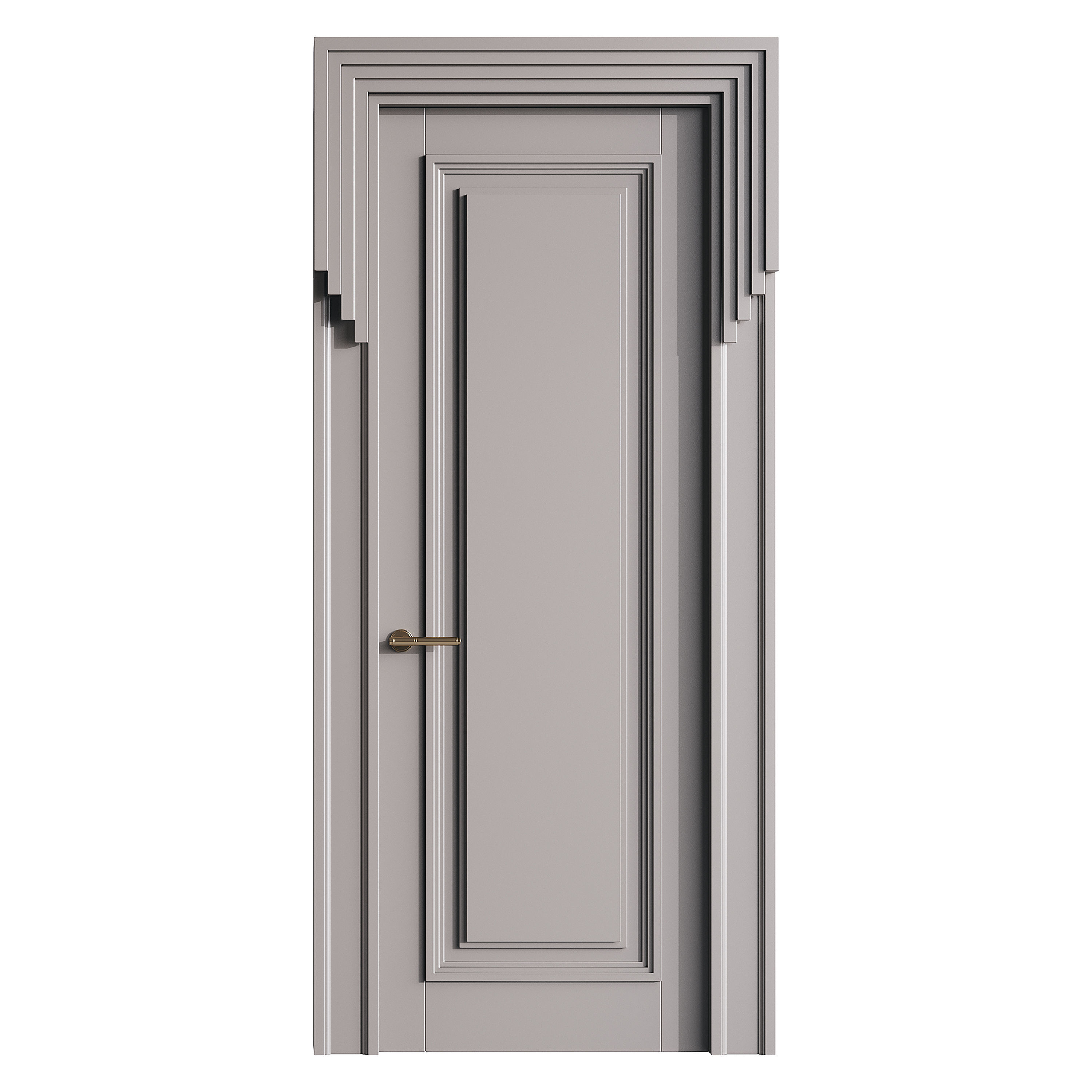Modern entrance door 48 3D model_3