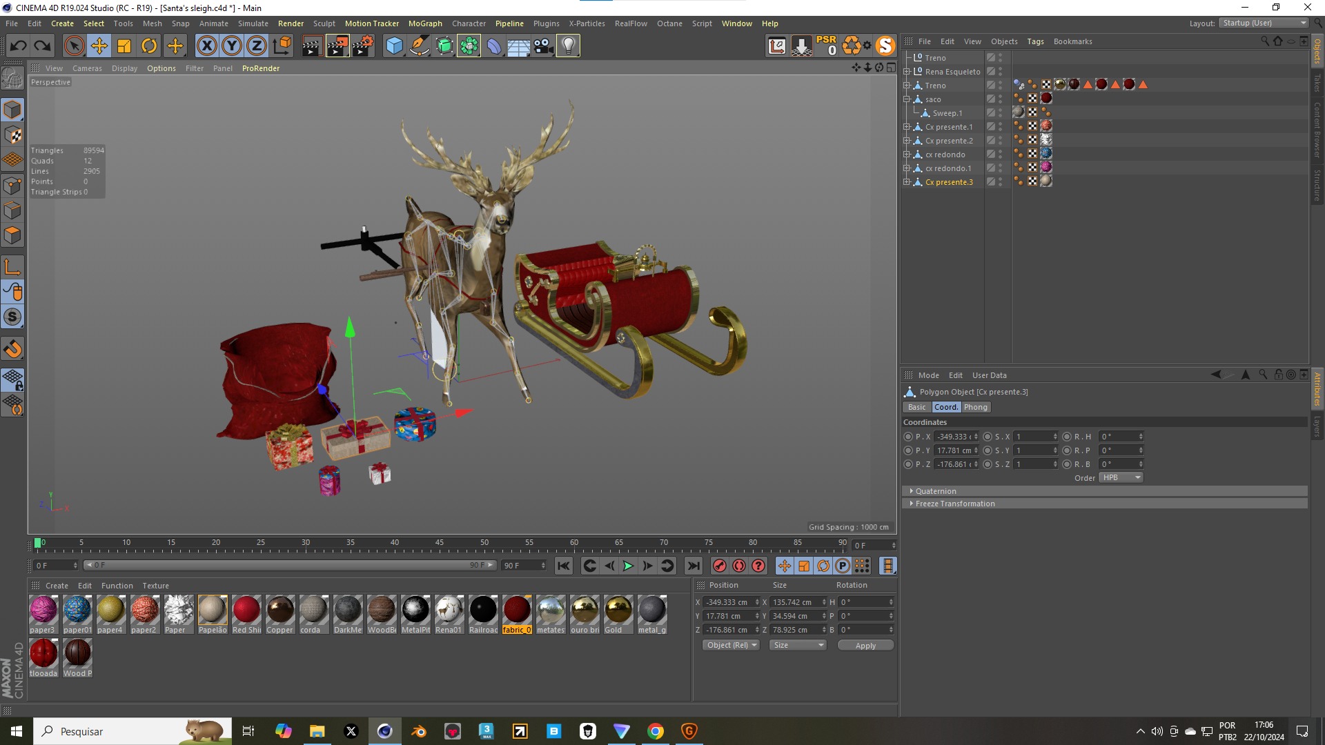 treno de natal 3D model_9