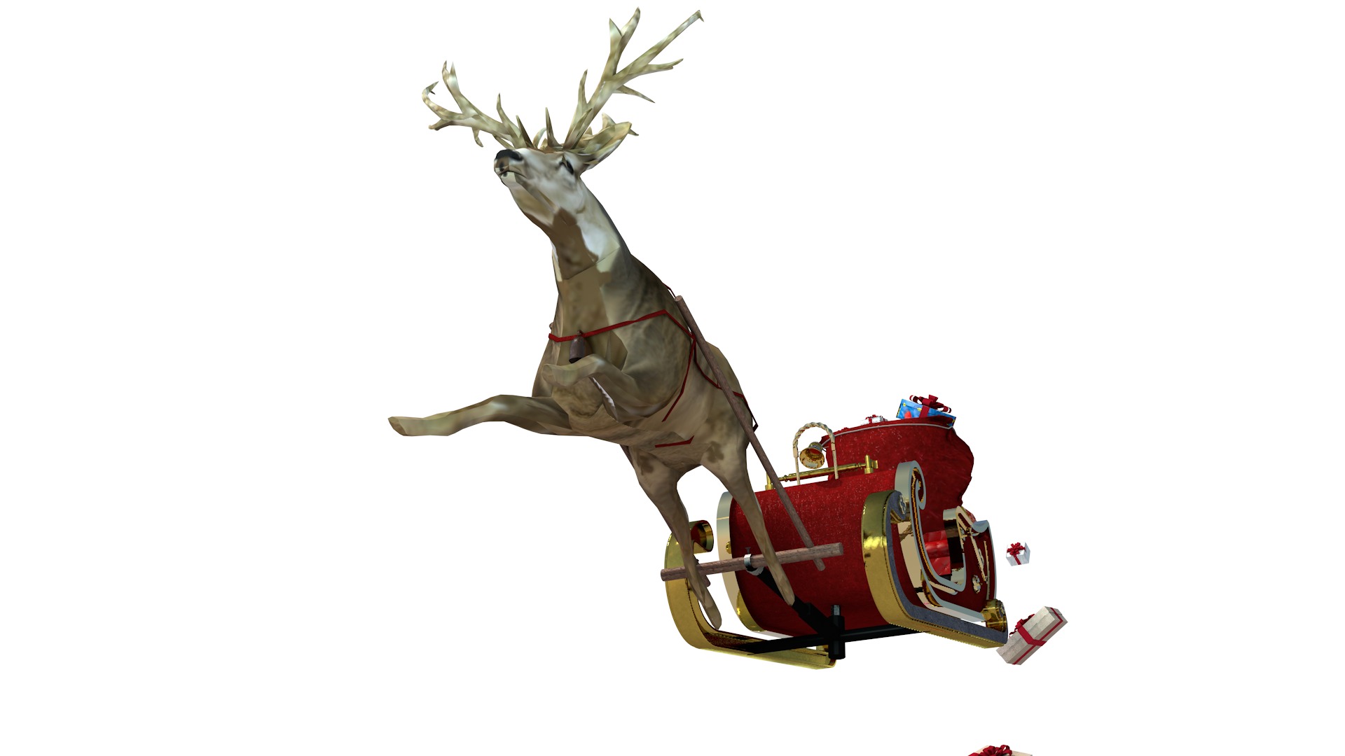 treno de natal 3D model_7