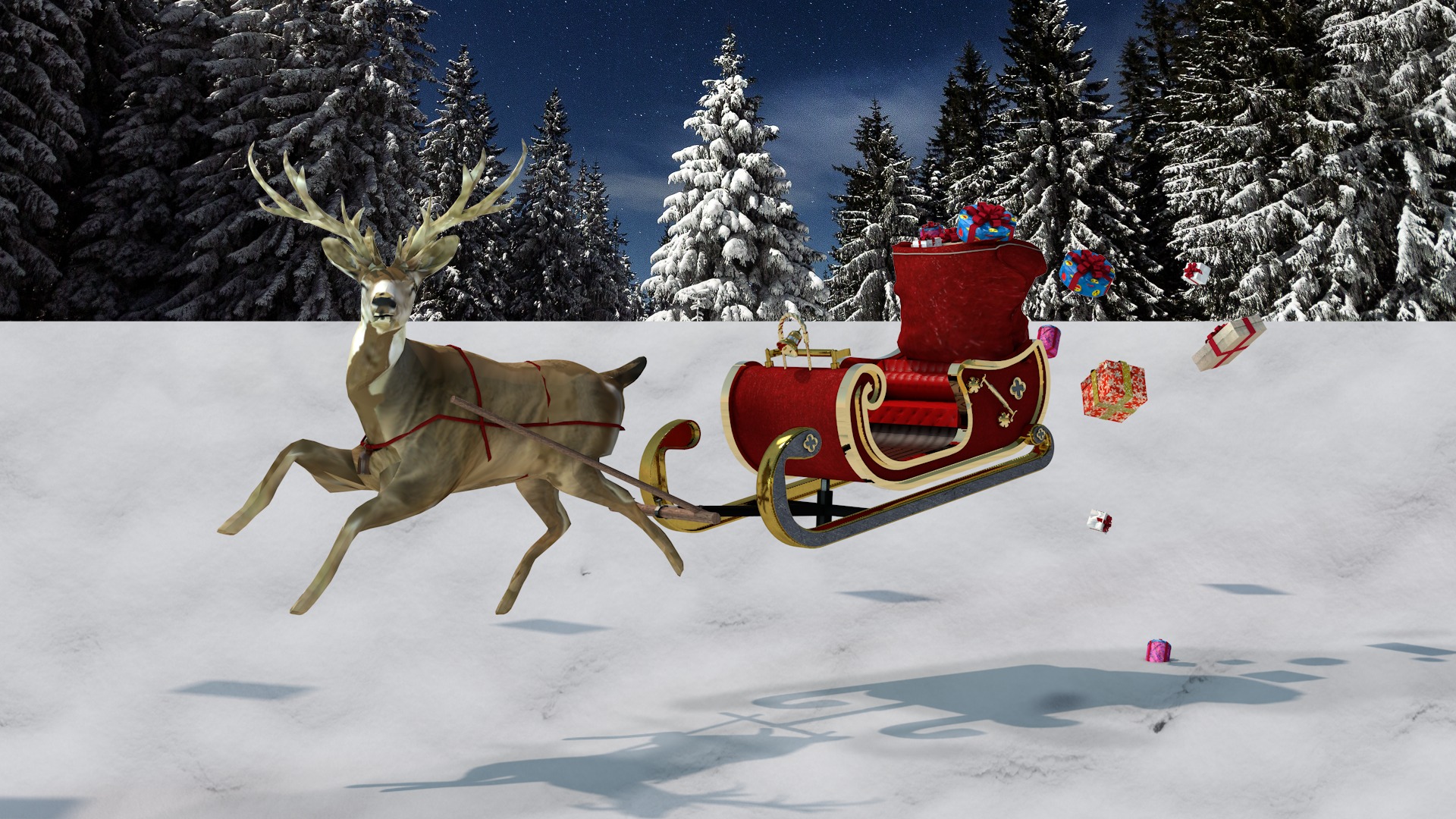 treno de natal 3D model_15