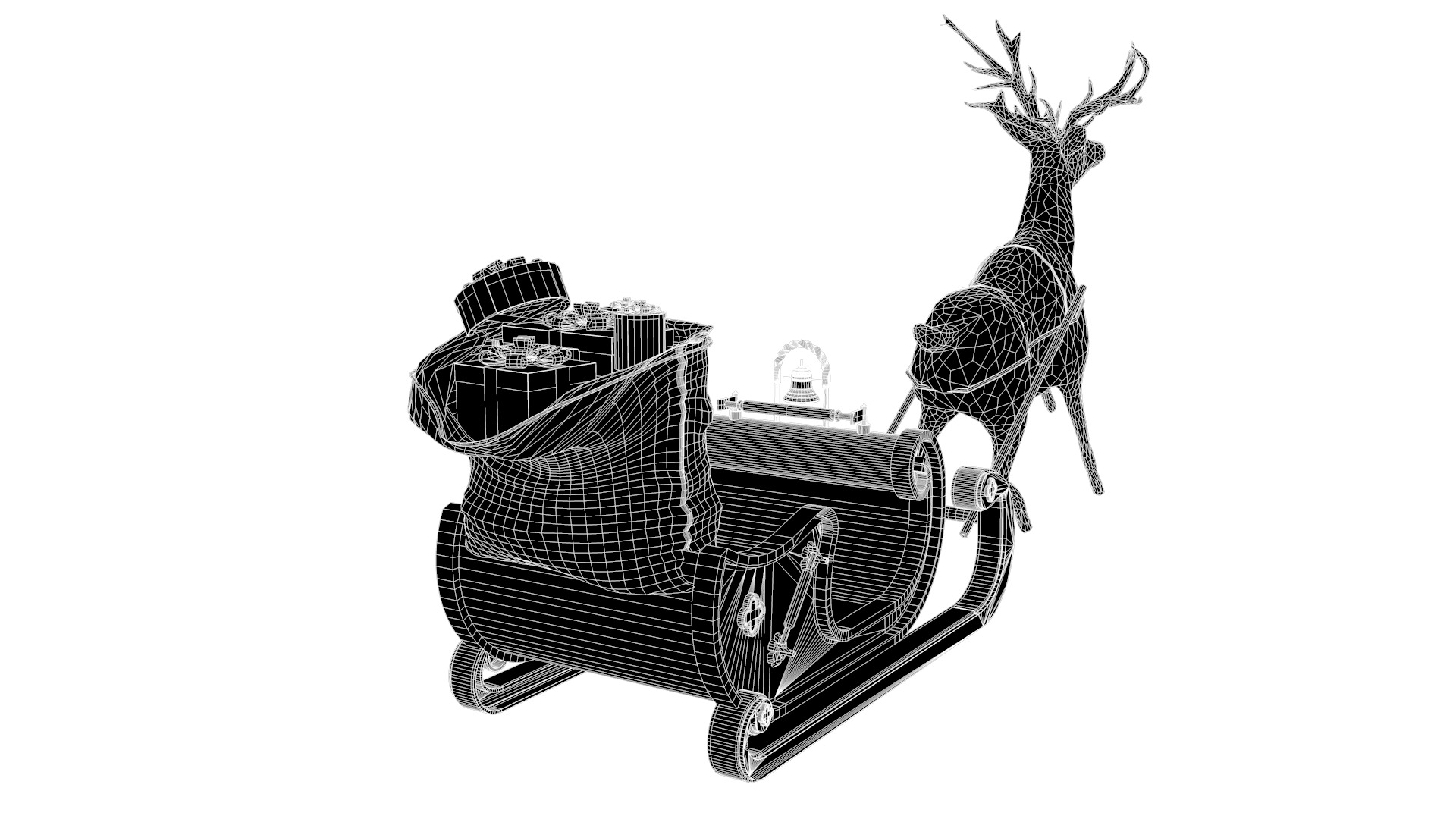 treno de natal 3D model_11