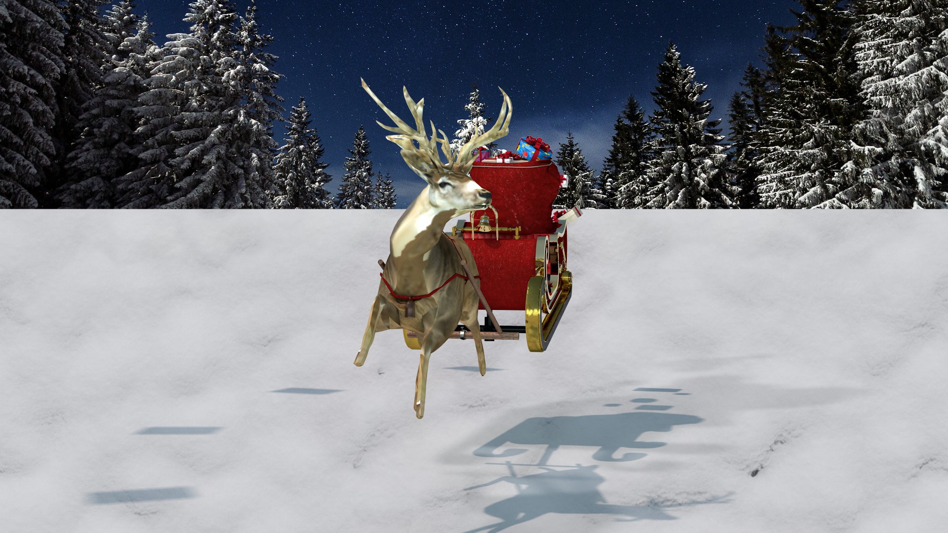 treno de natal 3D model_14