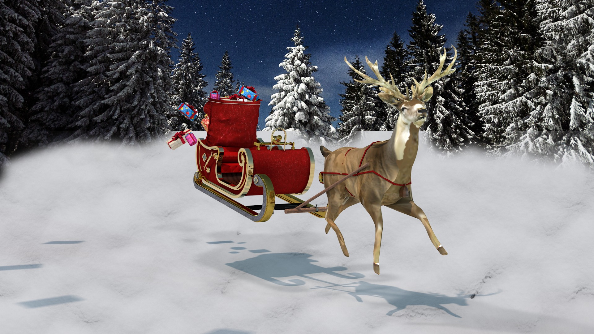 treno de natal 3D model_12