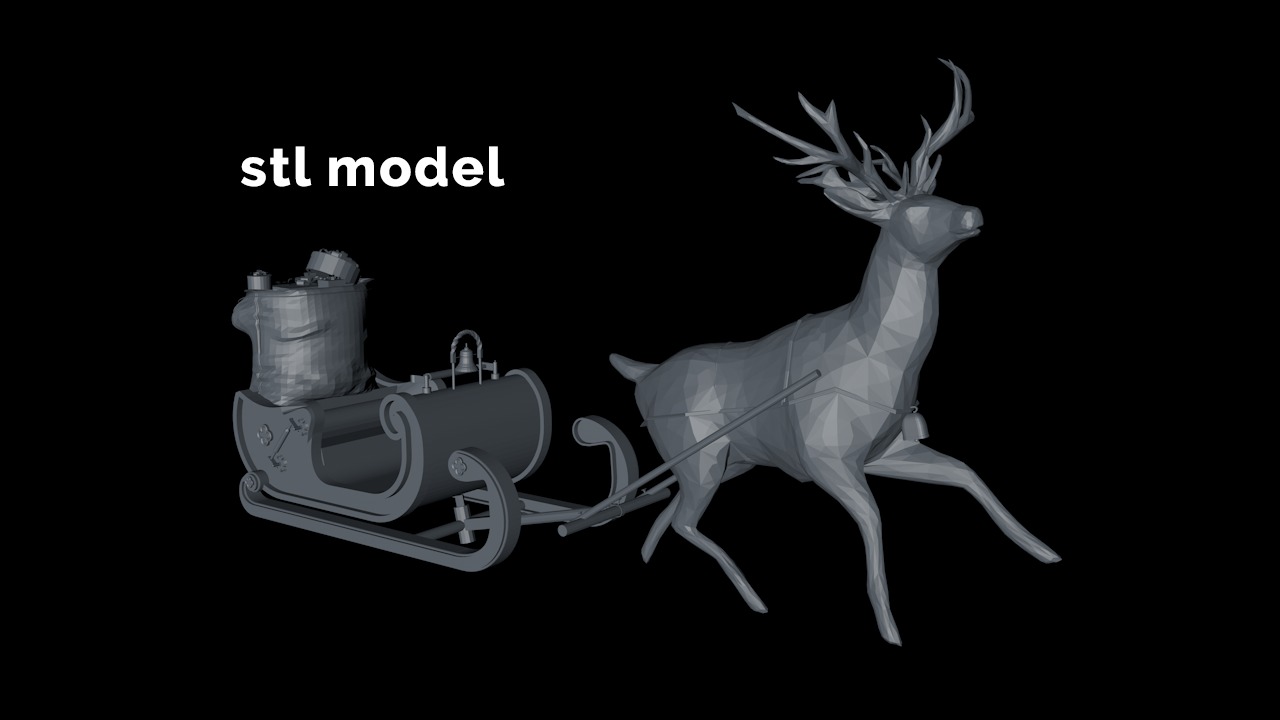 treno de natal 3D model_10
