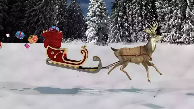 treno de natal 3D model