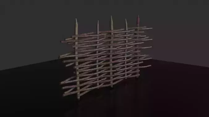 Wattle Fence 3D model