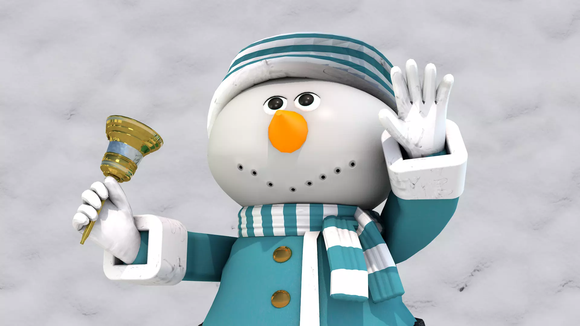 boneco de neve 3D model