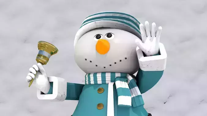 boneco de neve 3D model